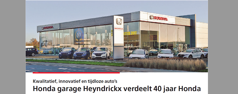Honda Roeselare - Heydrickx verdeelt 40 jaar Honda